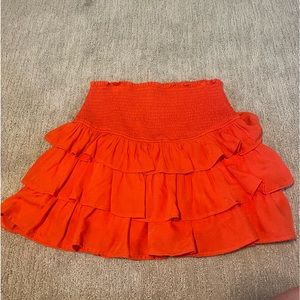 IDEM DITTO orange ruffle mini skort. Size large. Worn once! PRICING NEGOTIABLE!!